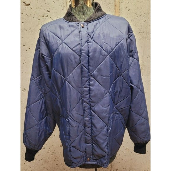 Vtg WALLS Mens XL Regular Blue Coat Jacket Quilted (Made In USA) puffer - Picture 1 of 5